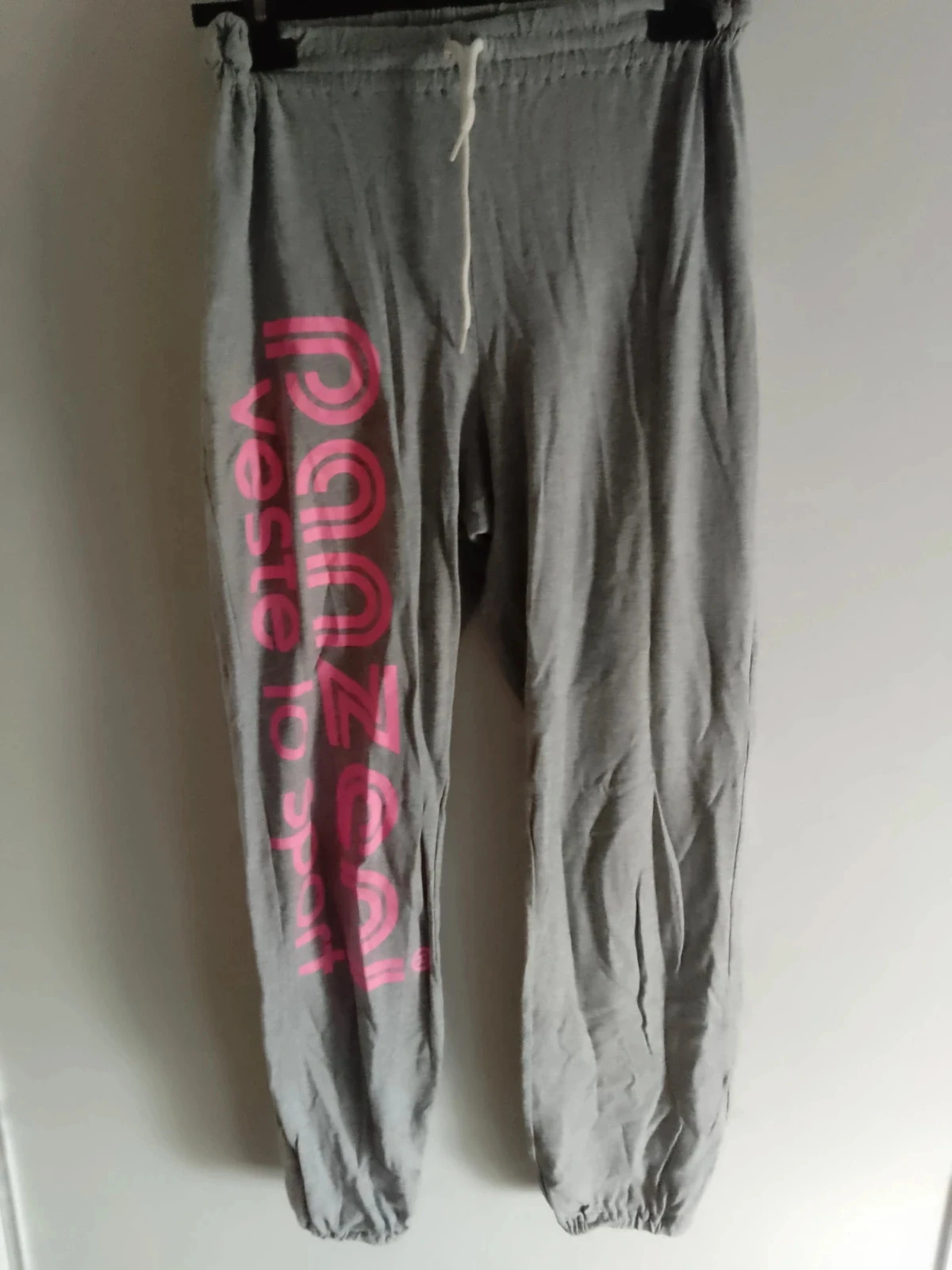 Pantalon panzeri gris et rose